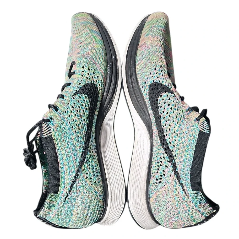 Nike Flyknit‎ Racer Multicolor 2.0 Mens Running Shoes 526628-304 Size 7.5